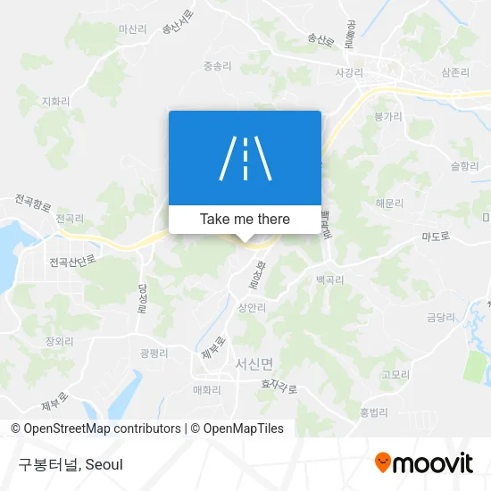 구봉터널 map