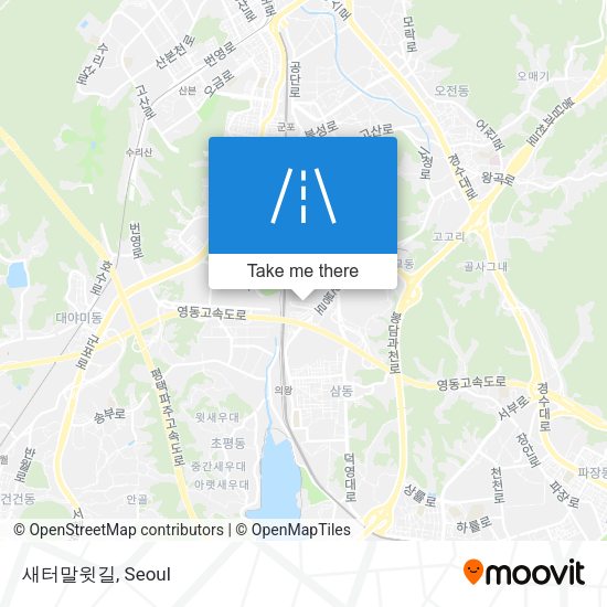 새터말윗길 map