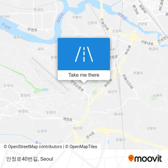 안정로40번길 map