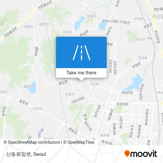 산동희망로 map