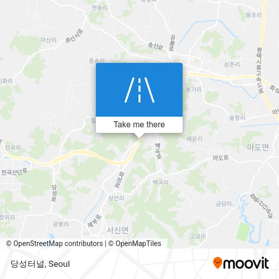 당성터널 map