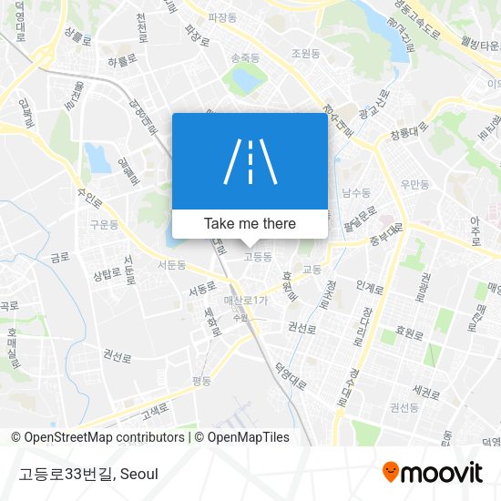 고등로33번길 map