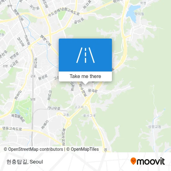 현충탑길 map