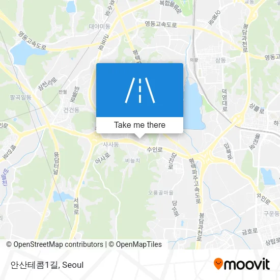 안산테콤1길 map