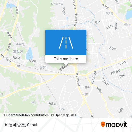 비봉매송로 map