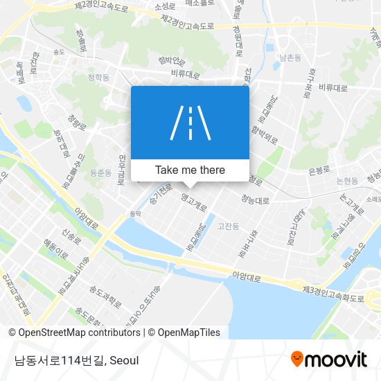 남동서로114번길 map