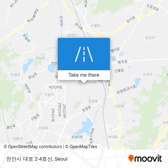 천안시 대로 2-4호선 map