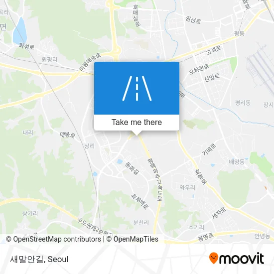 새말안길 map