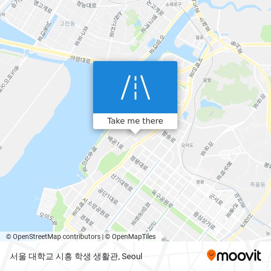 서울 대학교 시흥 학생 생활관 map