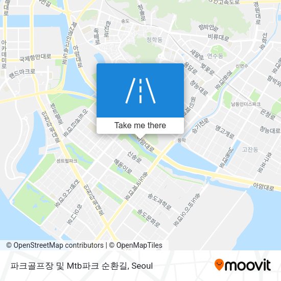 파크골프장 및 Mtb파크 순환길 map
