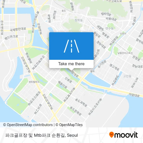파크골프장 및 Mtb파크 순환길 map
