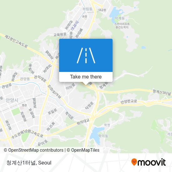 청계산1터널 map