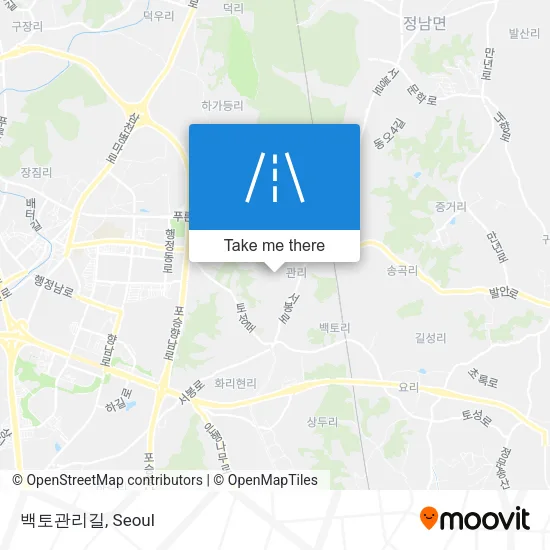 백토관리길 map