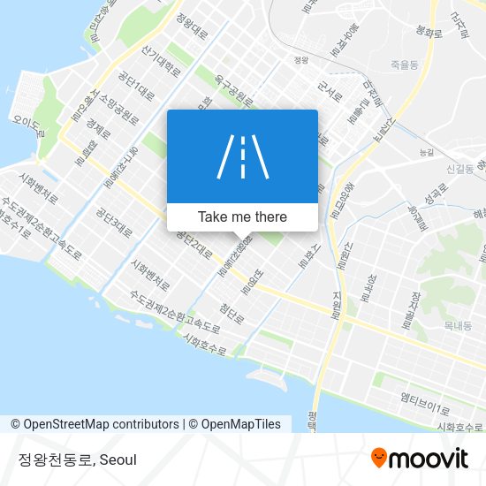 정왕천동로 map