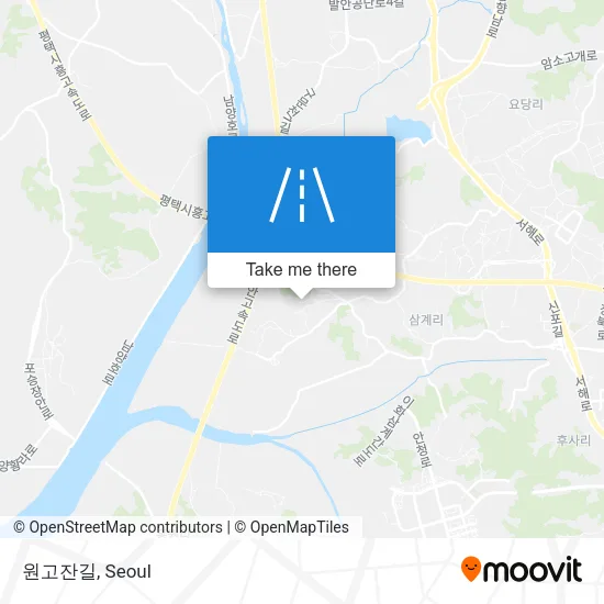 원고잔길 map