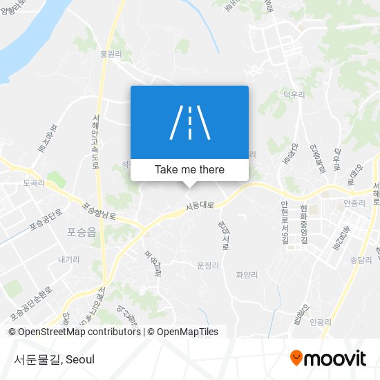 서둔물길 map