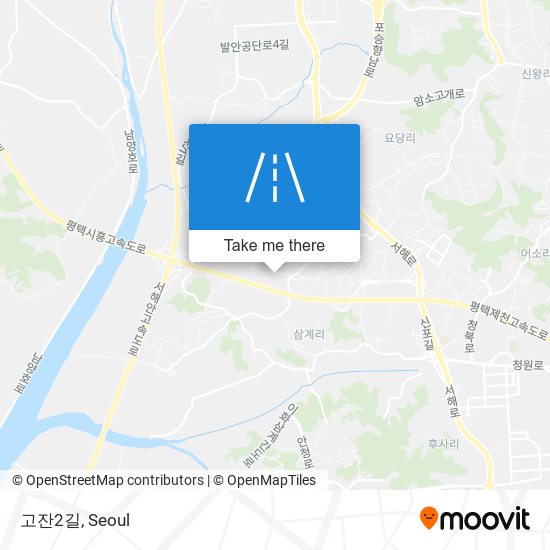 고잔2길 map