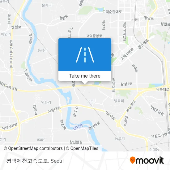 평택제천고속도로 map