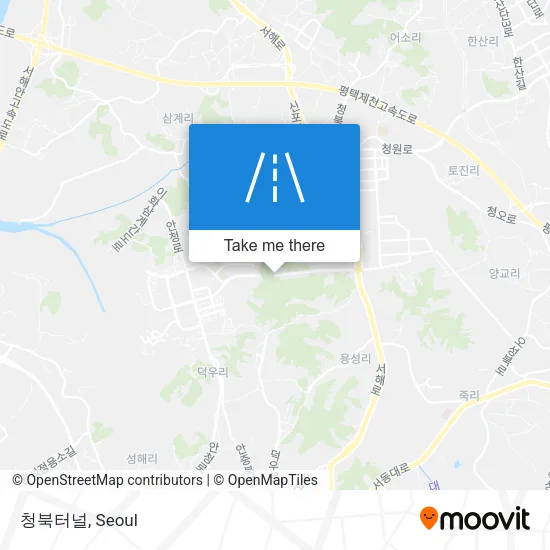 청북터널 map