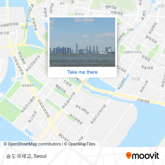 송도국제교 map