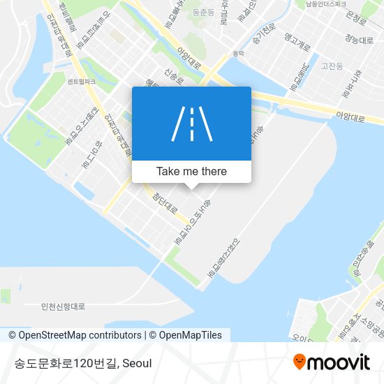 송도문화로120번길 map