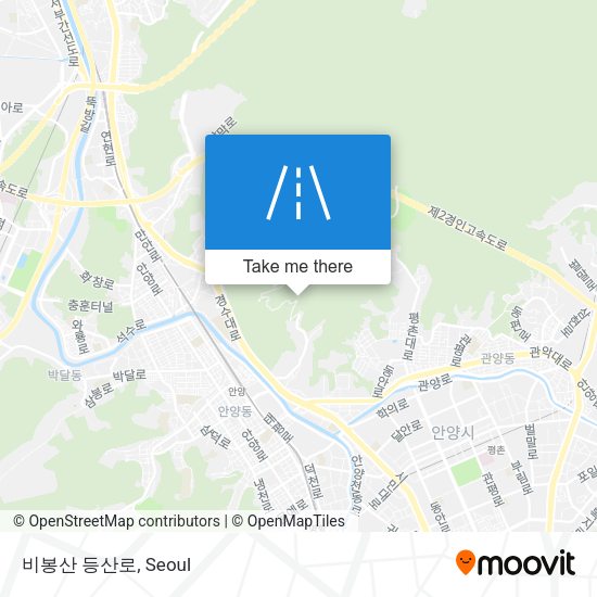 비봉산 등산로 map