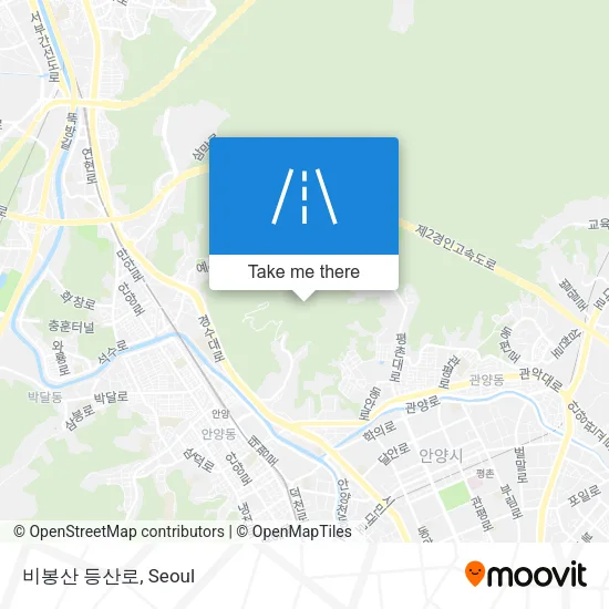 비봉산 등산로 map