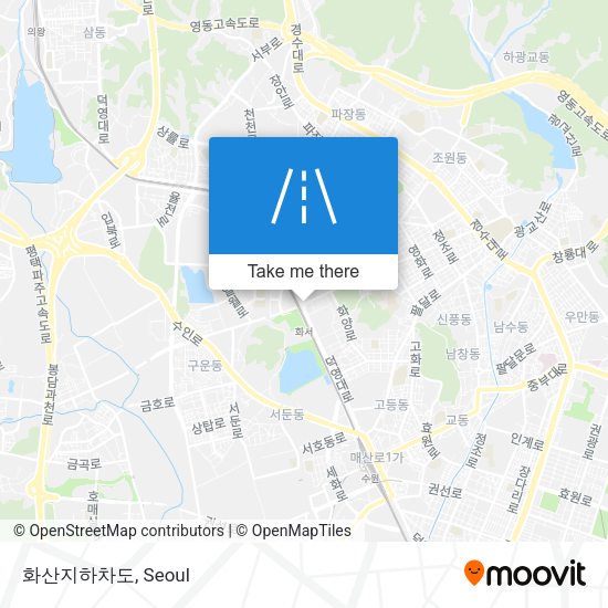화산지하차도 map