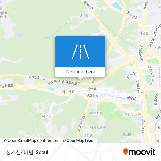 청계산4터널 map