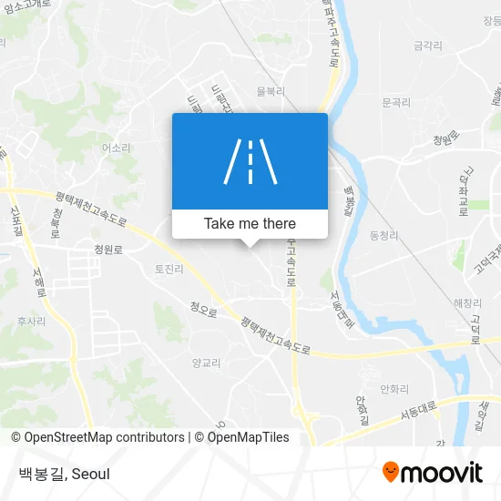 백봉길 map
