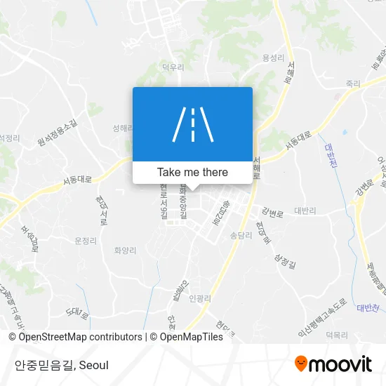 안중믿음길 map