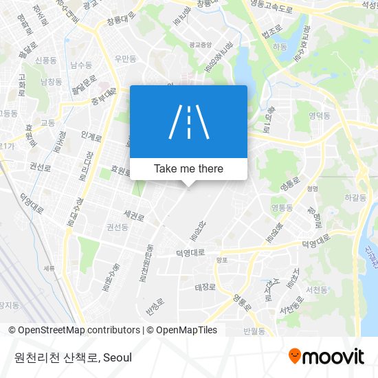 원천리천 산책로 map