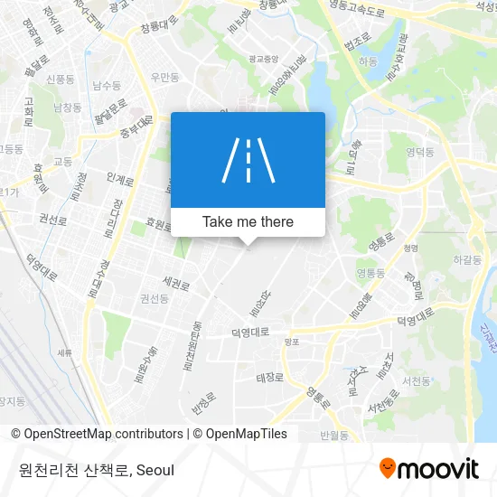 원천리천 산책로 map