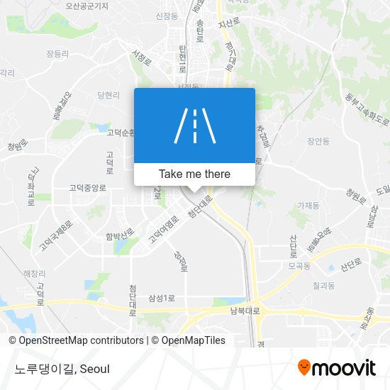 노루댕이길 map