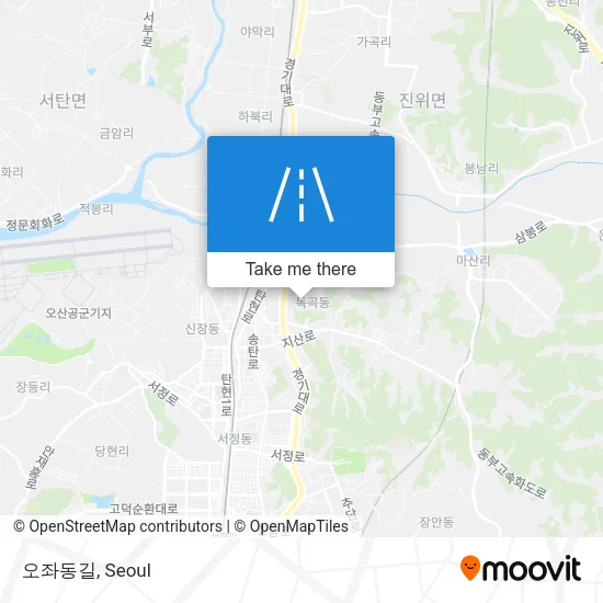 오좌동길 map