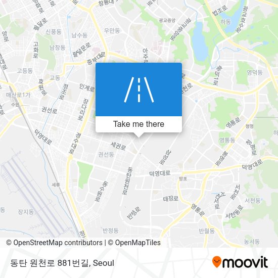 동탄 원천로 881번길 map