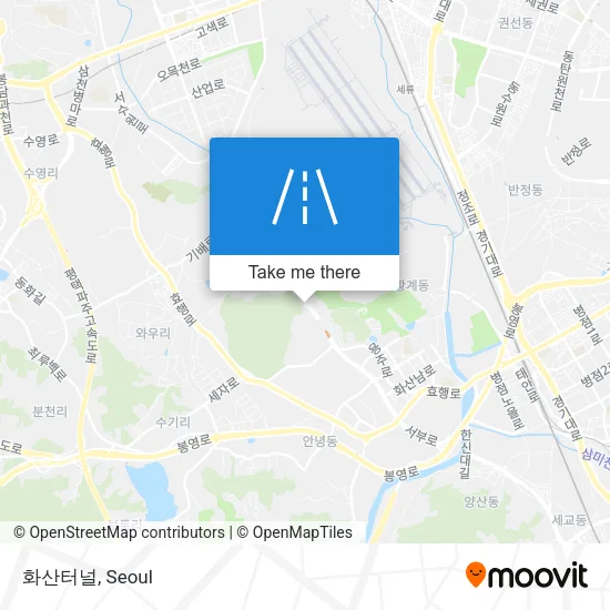 화산터널 map