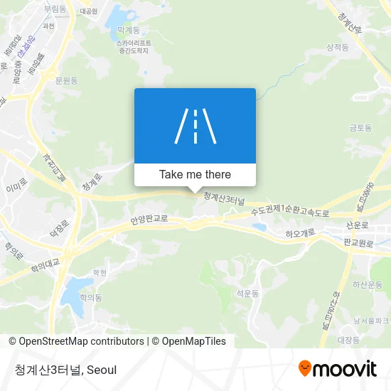 청계산3터널 map