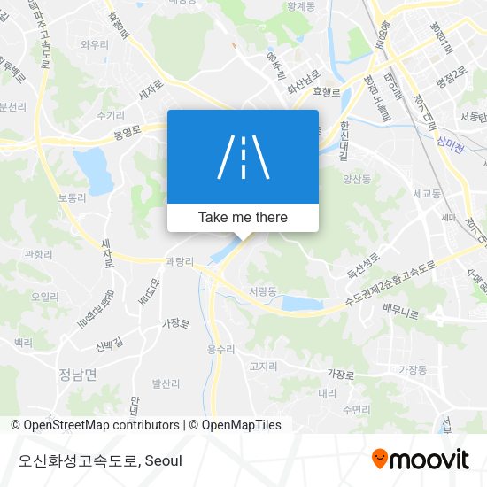 오산화성고속도로 map