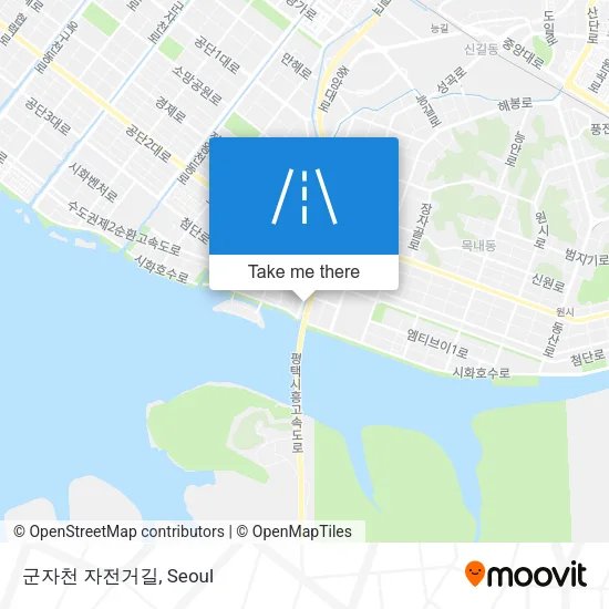 군자천 자전거길 map