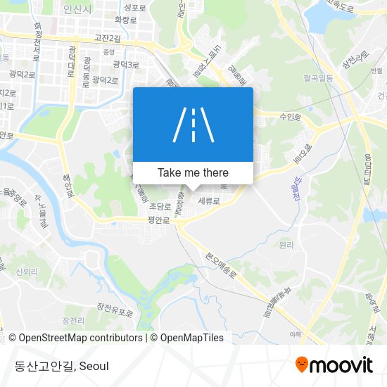 동산고안길 map