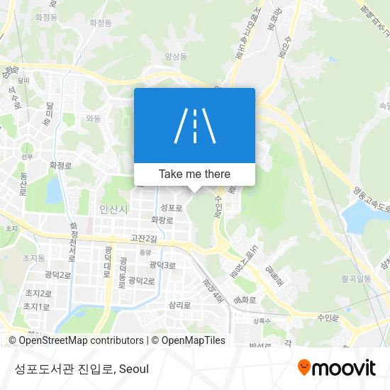 성포도서관 진입로 map