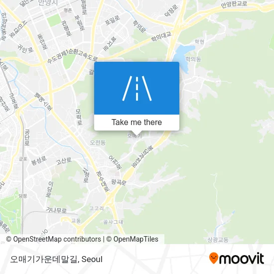 오매기가운데말길 map