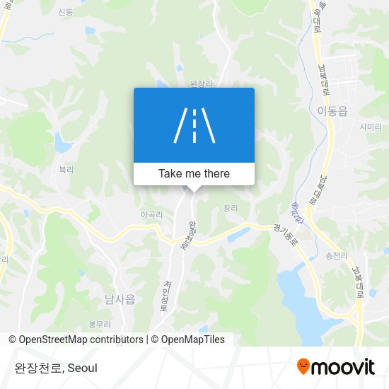 완장천로 map