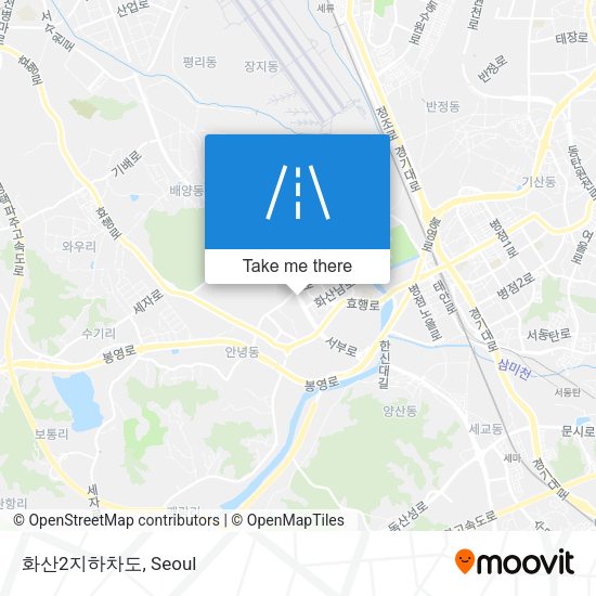 화산2지하차도 map