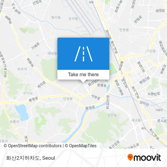 화산2지하차도 map