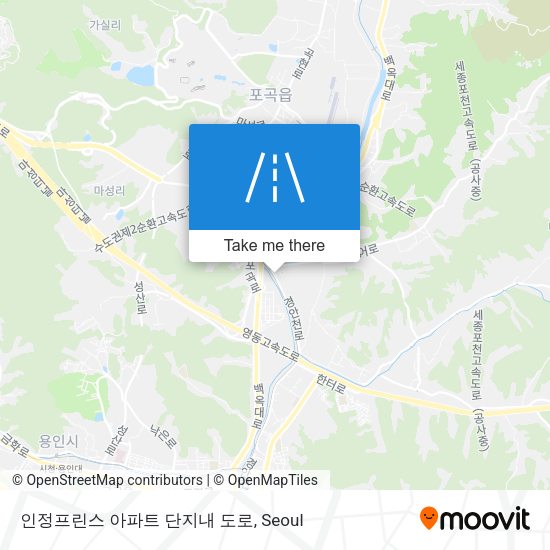 인정프린스 아파트 단지내 도로 map