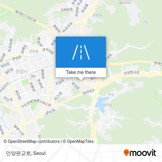 안양판교로 map