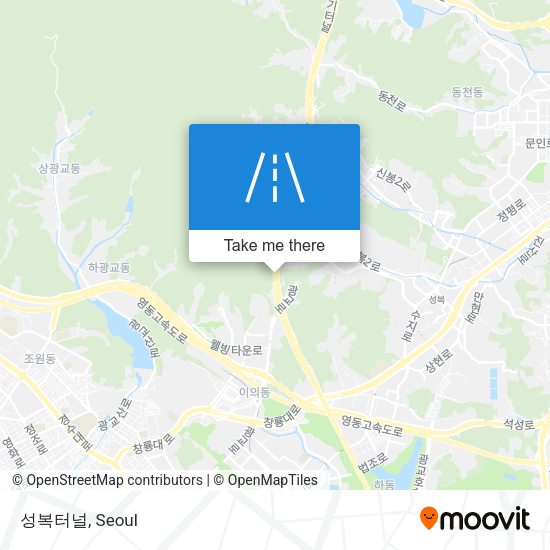 성복터널 map