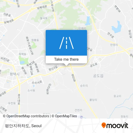 평안지하차도 map